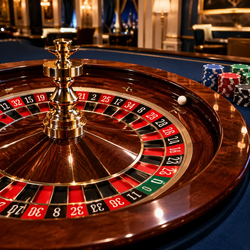 Roda roulette satu nol di kasino